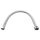LIVINGbasics LVB 48088R Kitchen Fixtures Stainless Steel Braided Toilet Supply Line with 3 8 and 7 8 Nut Connection 1ft LIVIN