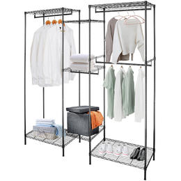 SortWise SW WS 22 Racks Stands 5 Tiers Black Garment Rack