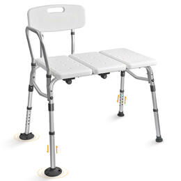 e7e5e LIVINGbasics LB BME 799G3 Health Treatments Aids Transfer Bench for Tub Bathtub Bench for Seniors 5 Level Adjustable He