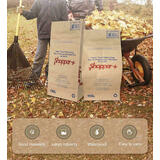 7facc Shopper LVB TY011 Garbage Bags Heavy Duty Compostable Kraft Paper Yard Waste Bag for Home Garden 30 Gal 10 pcs Shopper 