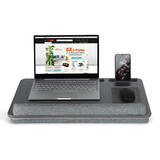 Laptop Lap Desk with Cushion & Wrist Rest Mouse Pad & Cellphone Slot - PrimeCables®