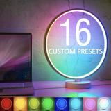 Other Brands YX R9 Atmosphere Light Table Light Wood Circle RGB Table Lamp with Remote Control