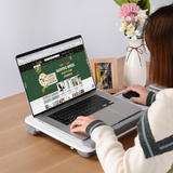 PrimeCables Cab PC 08321 Laptop Stand Tablet Phone Mounts Lap Laptop desk with retractable left right mouse tray PrimeCables
