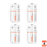 LIVINGbasics LVB C CELL Battery Charger Maximum Power C Alkaline Batteries with No Mercury or Cadmium Added 4 pcs Pack LIVING