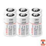LIVINGbasics LVB CR2 Li Battery Charger 3V 800mAh CR2 Lithium Batteries for Golf Rangefinder and Other Electronics 6pcs pack 