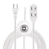 PrimeCables Cab LK 02 Surge Protector Power Strip 13Ft 2 Prong 3 Outlet Indoor Extension Cord with Foot Switch 5A 125 1625W P