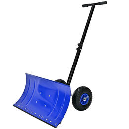 8225e Yardlab YL GW SP01 Home Garden Tools 29 Snow Pusher Shovel with Wheels Rolling Snow Remover for Driveways Sidewalks Pat