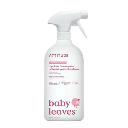 Toy & Surface Cleaner, Naturally Derived Multipurpose Cleaning Spray, Unscented, 800 mL - ATTITUDE