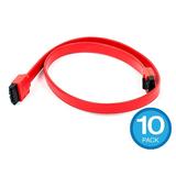 Monoprice Canada Cab PC 40414 18in 10pk Hard Drive Serial ATA SATA Cables Monoprice 18in SATA 6Gbps Cable with Locking Latch 