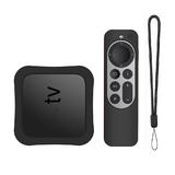 PrimeCables PC ATVCS BK TV Box Silicone Remote Case and TV Box Case for Apple TV 4K Apple TV HD Black PrimeCables