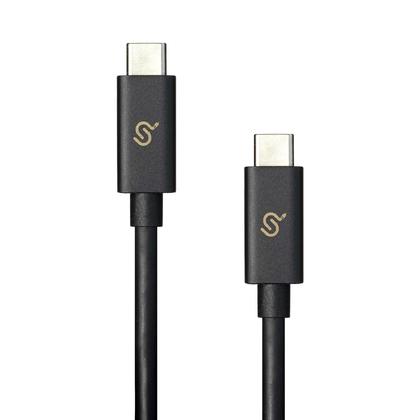 Câble de charge/synchronisation USB4 Type-C vers Type-C 100W Charge rapide -3ft-noir -PrimeCables®