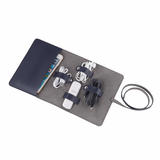 PrimeCables PC Y65437 BL Cable Ties Hook Loop Leather Travel Charger Cord Roll Organizer Electronic Accessories Management Pr