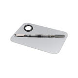 Other Brands OS CP S3 Painting Accessories Stainless Steel Color Palette Square Makeup Mixing Palette with Spatula