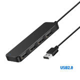 PrimeCables NET BLU CX H2042A G2 USB Hubs 4 Port USB 2 0 Ultra Slim Data Hub Splitter with 5V Micro USB Power Port Black Prim