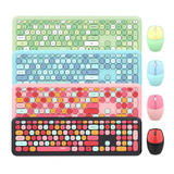 Other Brands SMK 666395AG Keyboard and Mouse Combos Slim Wireless Keyboard and Mouse Combo with 110 Color Round Keycaps for P