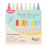 Other Brands SMQ606 8 Markers Liquid Chalk Markers Reversible Tip Chisel Bullet 8 Assorted Colors