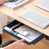 Moustache MOS A 5219A Desk Organizers Self Adhesive Under Desk Sliding Drawer Organizer Pen Holder Plastic Punch free Moustac