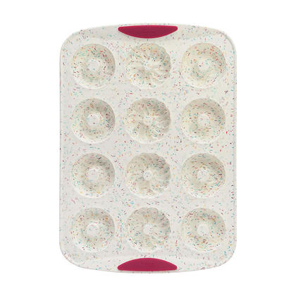 12ct Donut pan Confetti Fuchsia, Multi - Trudeau