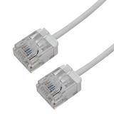 No Brand Cab CAT6UTM 6INWH Cat6 6a Network Ethernet Cable Cat6 UTP Micro Thin Molded Patch Cable 32AWG Riser CMR White 6 inch