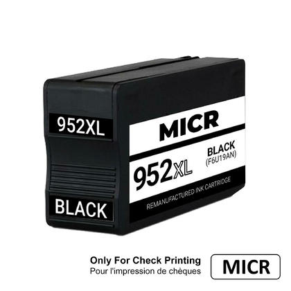 Remanufacturé HP 952XL F6U19AN MICR cartouche d'encre noire -uniquement pour l'impression de chèques