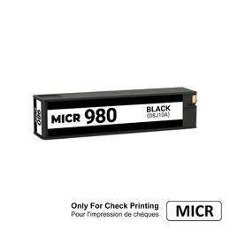 No Brand HP 980 D8J10A MICR Enterprise Color Flow MFP X585z Remanufactured HP 980 D8J10A MICR Black Ink Cartridge