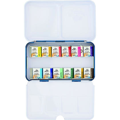 Non-toxic Portable Artist Grade Watercolor Paint Set Half Pan 12 Colors