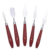 Other Brands E5420A Art Machines Tools Painting Knives Kit for Watercolor Oil Acrylic Crafts Rock Face Painting 5 Sizes Pack