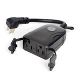 PrimeCables Cab PC 08363 Home Automation Controller Kits 2 Outlet Outdoor Wi Fi Smart Socket with Timer Compatible with Alexa