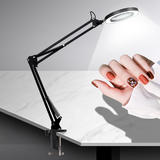 PrimeCables LVB FX308B USB Lamp Dimmable Adjustable Swing Arm Eye Care Desk Lamp with Clamp Magnifying Glass PrimeCables
