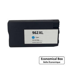 EcoBox HP 962XL C Ecobox OfficeJet Pro 9010 Remanufactured HP 962XL 3JA00AN Cyan Ink Cartridge High Yield Economical Box