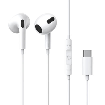 Encok Type-C Lateral In-ear Wired Earphone Music Headset C17, White