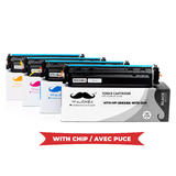 Moustache HP 206X Combo WithChip Color LaserJet Pro M255dw Compatible HP 206X W2110X W2111X W2112X W2113X Toner Cartridge Hig