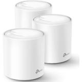 TP Link Cab TL DECO X60 Network Routers Switcher Whole Home Mesh WiFi System Wi Fi 6 Speed Coverage 3 PACK