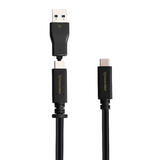 PrimeCables PC Cab 15333 USB 3 0 100W PD Charging 2 in 1 USB A C to C USB3 2 Gen2 Cable 10Gbps Transmission 3 28ft PrimeCable
