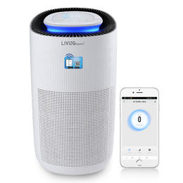 LIVINGbasics LB SA IVTMAX Home Comfort WiFi Air Purifier for Home with H13 True HEPA Filter for Smoke Dust Odor Pollen LIVING
