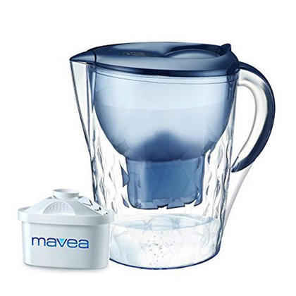Everest Blue 14 Cup Water Filter Pitcher, 3.5L with One Mavea Filter Cartridge
