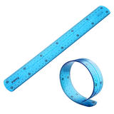 Foska OA AS0830 Rulers Protractors Triangles Compasses Flexible Straight Ruler 30CM Plastic Shatter Resistant Ruler Blue Fosk