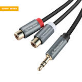 PrimeCables PC Cab AU19A Professional Audio Cables Summit Series 3 5mm 3 Pole Male to Dual RCA Female Aux Stereo Audio Cable 