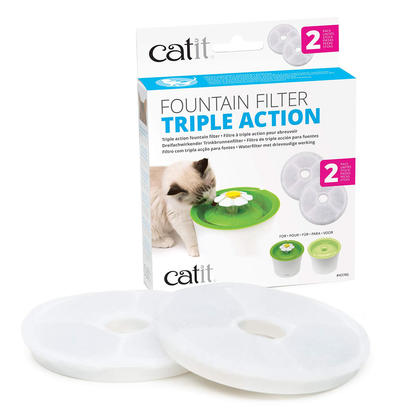 Triple Action Fountain Filter, 2 Pack - Catit