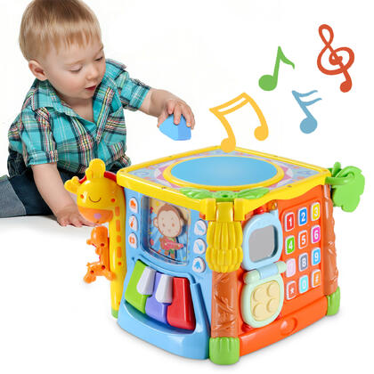 5 in 1 Baby Musical Activity Cube Toy, Infant Development Toys Early Educational Learning Play Cube