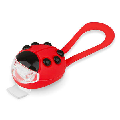 LED Children's Luminous Silicone Ladybug Bicycle Light