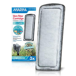 Marina LVTH HG A291 Fish and Bird Marina Bio Carb Cartridge for Slim Filters 3 pack