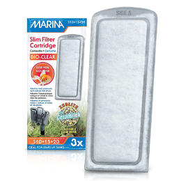 Marina LVTH HG A293 Fish and Bird Marina Bio Clear Cartridge for Slim Filters 3 pack