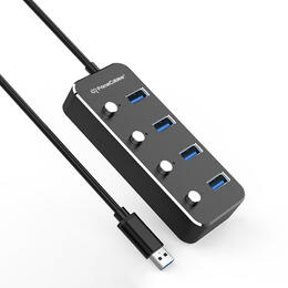 PrimeCables PC U3 308B USB 3 0 Adapters Independent sub control USB3 0 HUB with 4ft cable