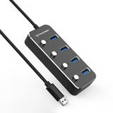 PrimeCables PC U3 308B USB 3 0 Adapters Independent sub control USB3 0 HUB with 4ft cable