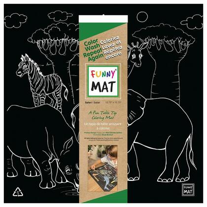Funny Mat® Tapis à colorier, Noir, lavable et réutilisable, 40 x 40 cm