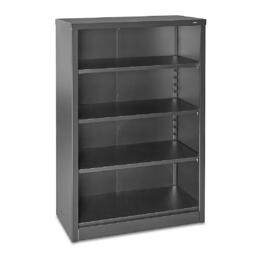 Uline H 6973 Storage Cabinet Steel Bookcase 4 Shelf 35 x 13 x 52 Unassembled Black