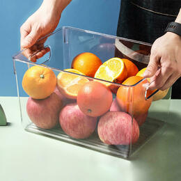 3945f STORA STO KS 002 All Food Storage Containers STORA 2 Pack Transparent Refrigerator Organization Bins Kitchen Solution B