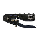 No Brand cab TLH 125 Network Tools Professional Crimp Tool for Modular Pass Through Plugs RJ45 Strip and Cut