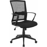 94e55 Moustache MOFC HLC 2369F Office Chairs Moustache Black Office Chair with Ergonomic Back Streamlined Seat